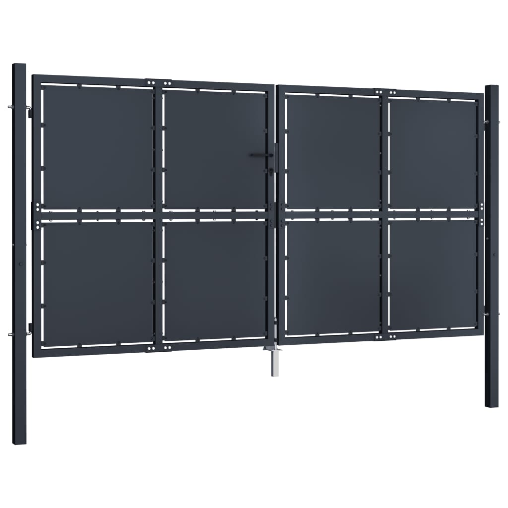 Vidaxl -Anschluss 300x125 cm Stahlanthrazit