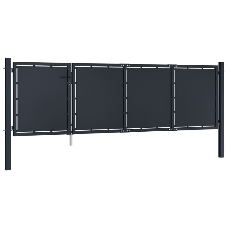 VIDAXL -Anschluss 350x100 cm Stahlanthrazit