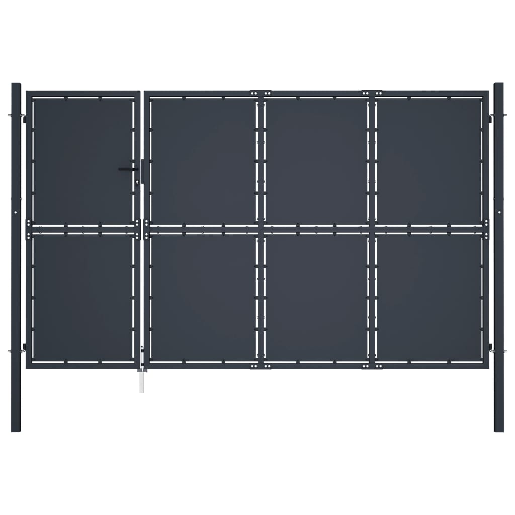 Vidaxl -Anschluss 350x150 cm Stahlanthrazit