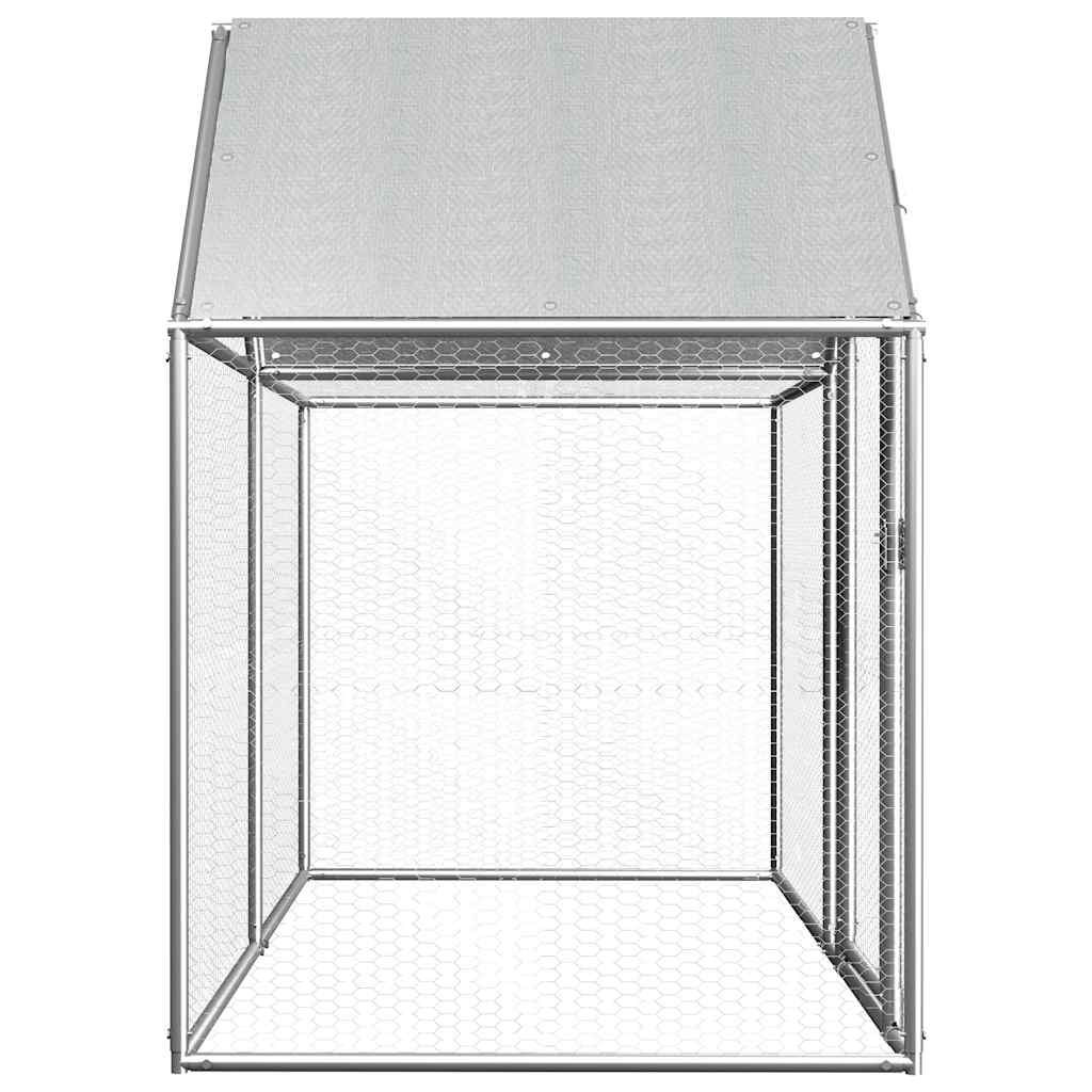 Vidaxl Chicken Run 2x1x1,5 m verzinkter Stahl