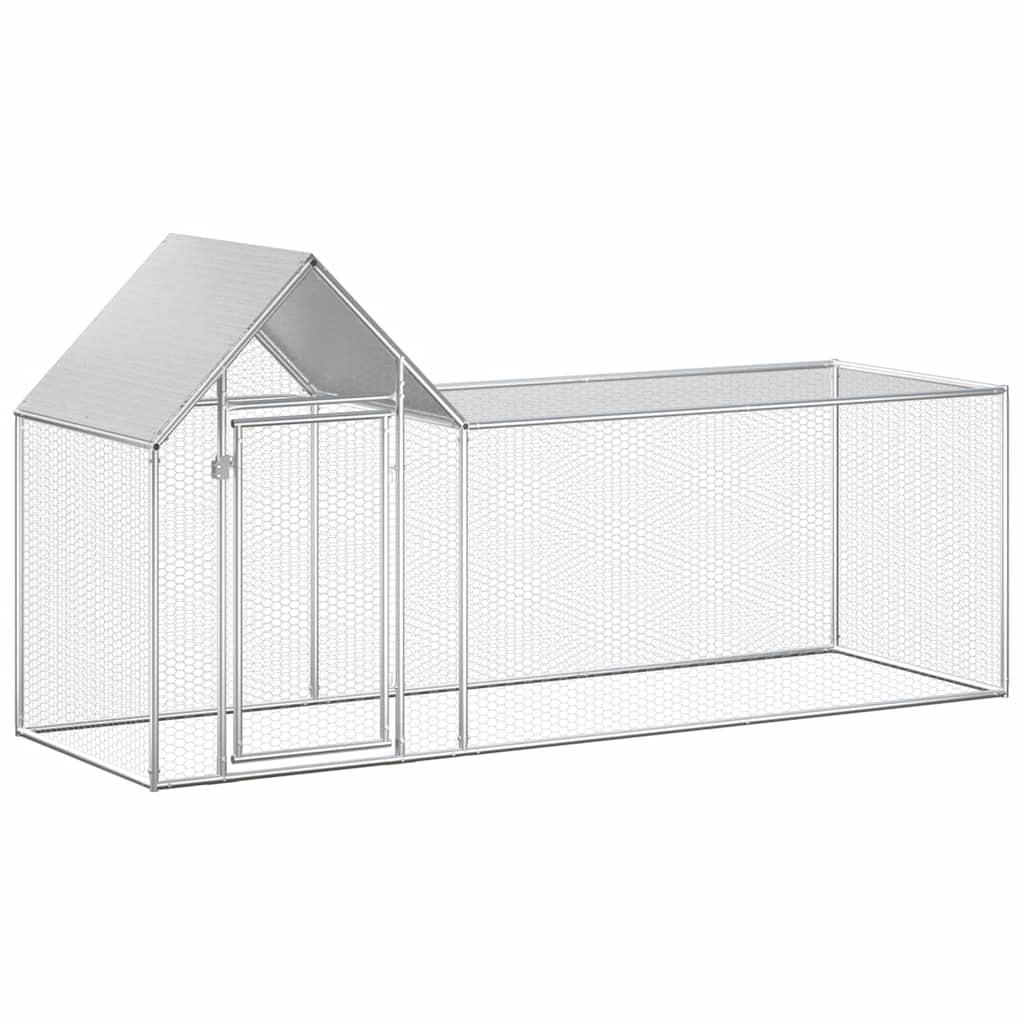 Vidaxl Chicken Run 3x1x1,5 m verzinkter Stahl