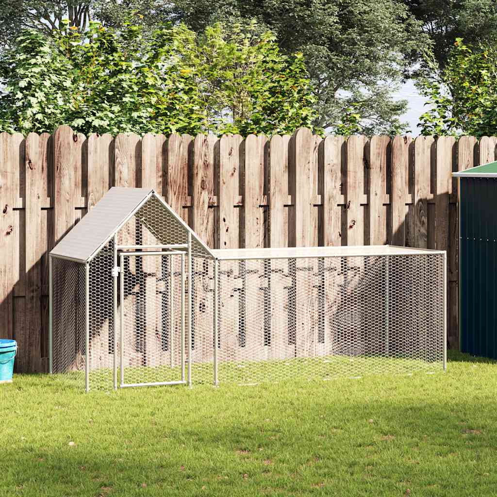 Vidaxl Chicken Run 3x1x1,5 m verzinkter Stahl