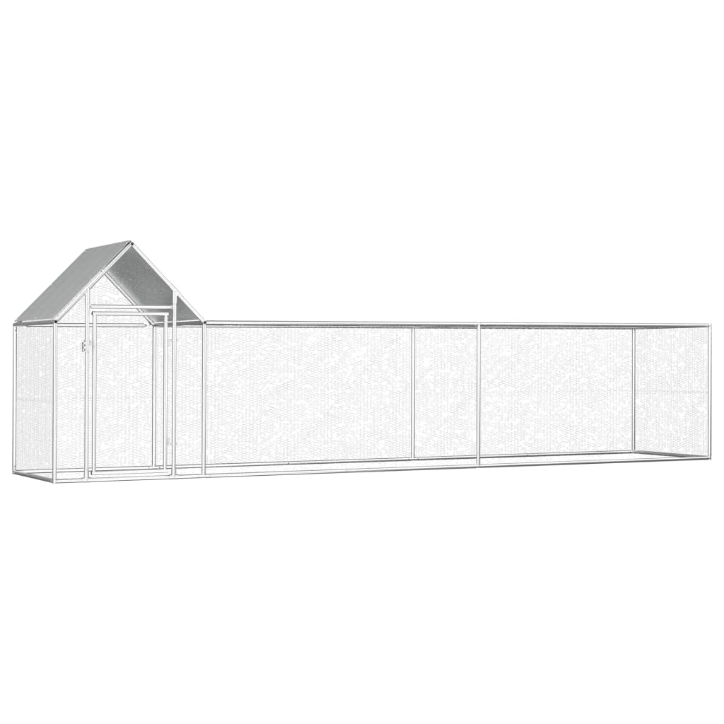 Vidaxl Chicken Run 5x1x1,5 m verzinkter Stahl