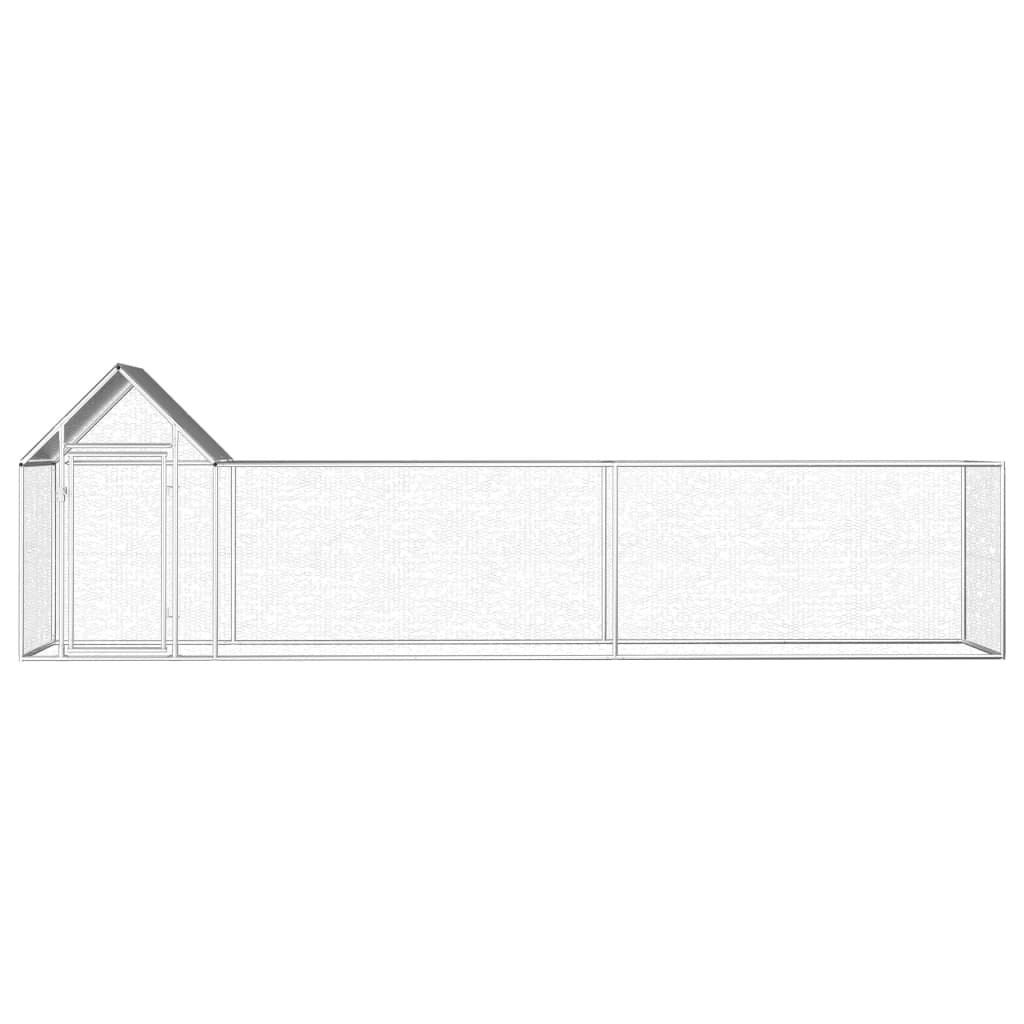 Vidaxl Chicken Run 5x1x1,5 m verzinkter Stahl