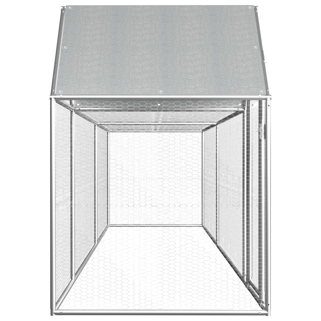 Vidaxl Chicken Run 5x1x1,5 m verzinkter Stahl