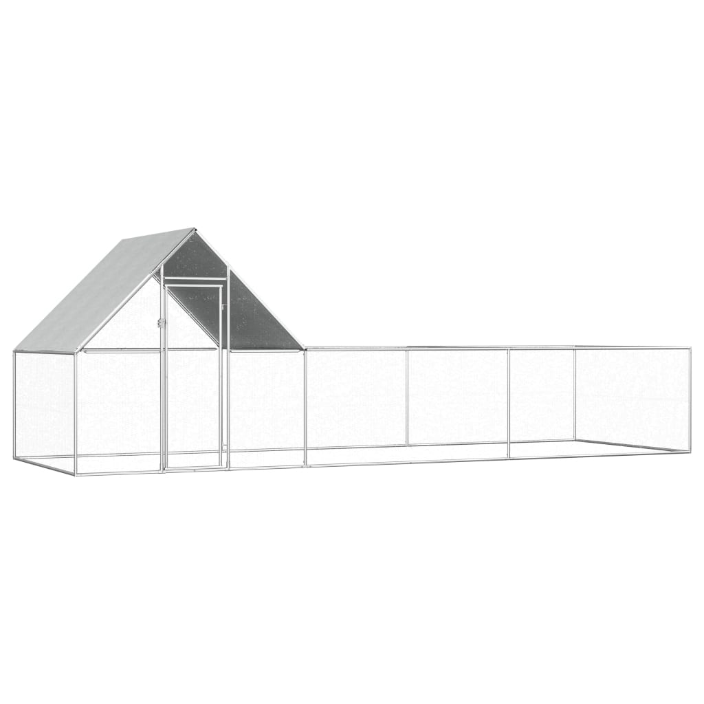 Vidaxl Chicken Run 6x2x2 m verzinkter Stahl