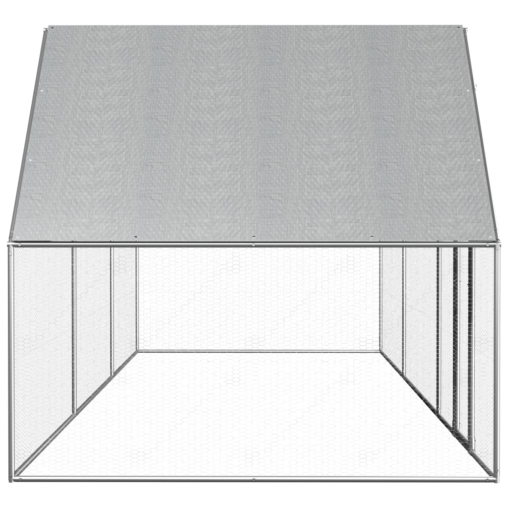 Vidaxl Chicken Run 6x2x2 m verzinkter Stahl