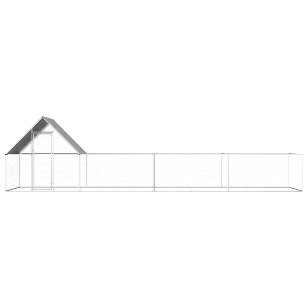 Vidaxl Chicken Run 8x2x2 m verzinkter Stahl