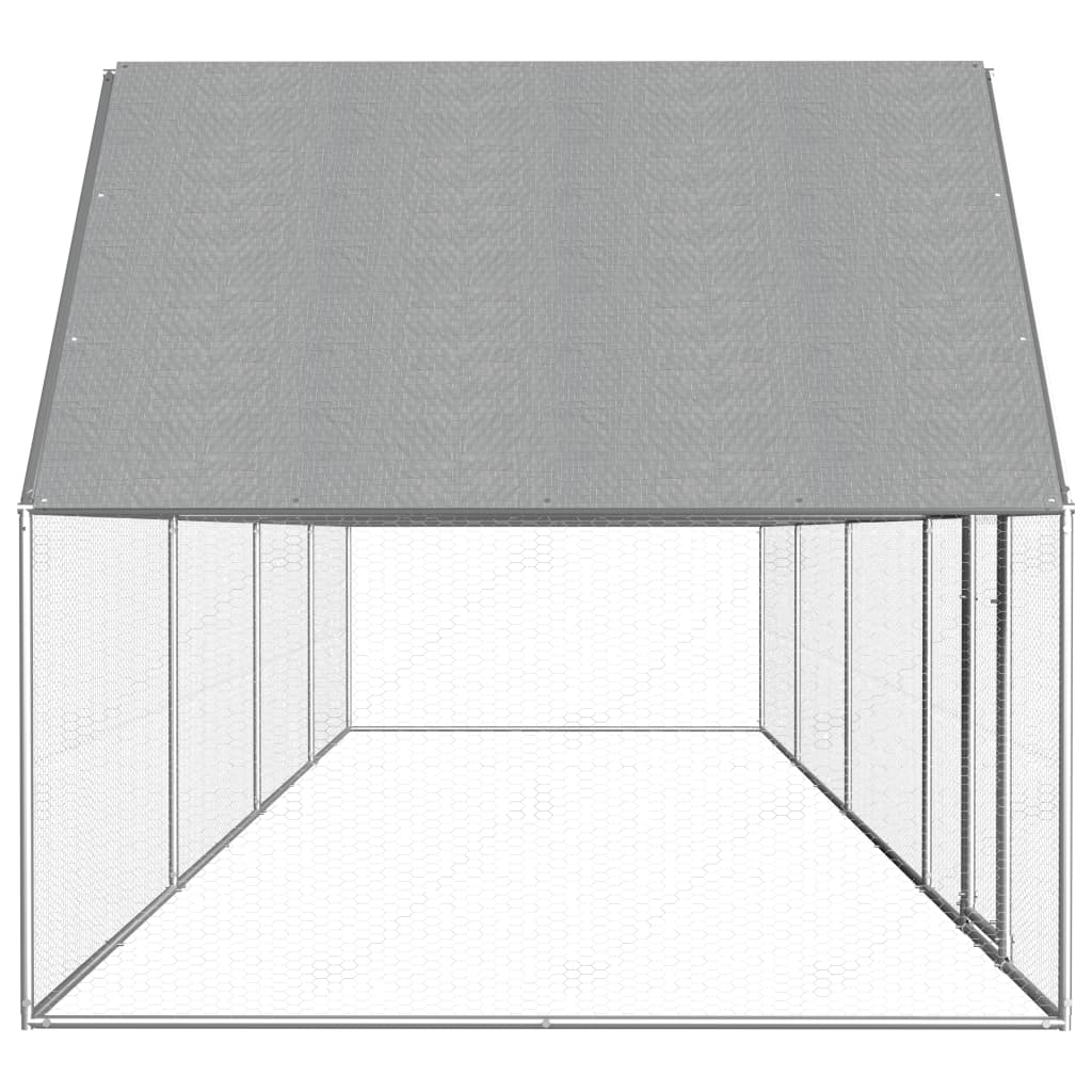 Vidaxl Chicken Run 8x2x2 m verzinkter Stahl