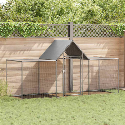 Vidaxl Chicken Run 3x1x1,5 m verzinkter Stahl