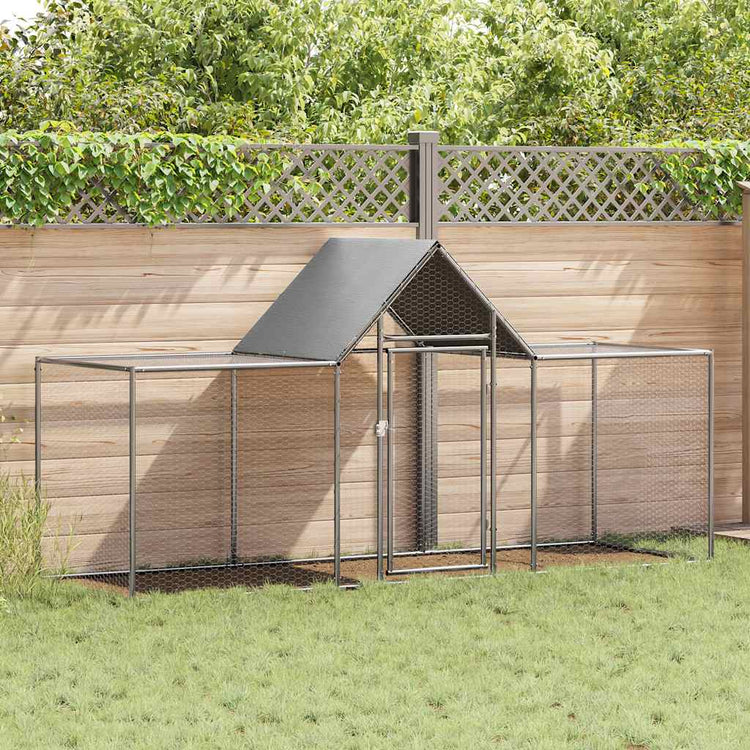 Vidaxl Chicken Run 3x1x1,5 m verzinkter Stahl