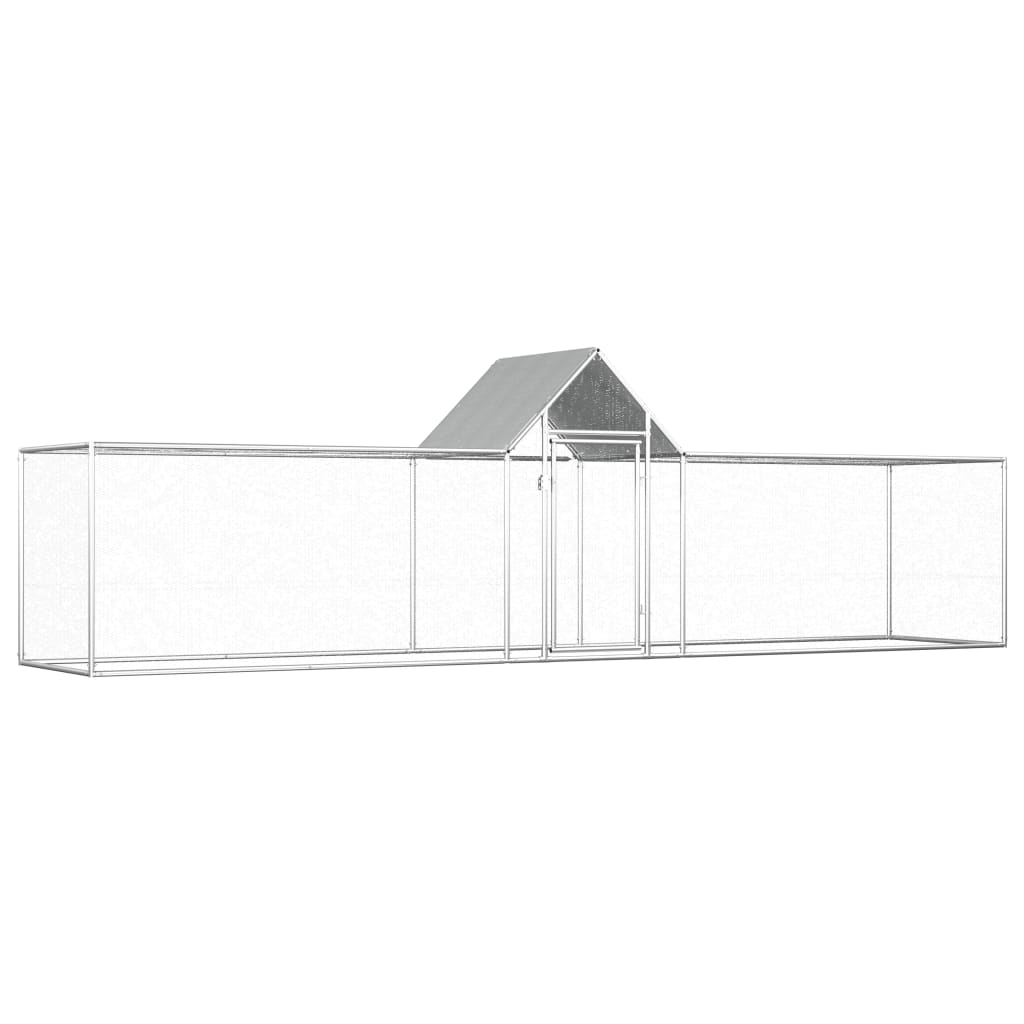 Vidaxl Chicken Run 5x1x1,5 m verzinkter Stahl