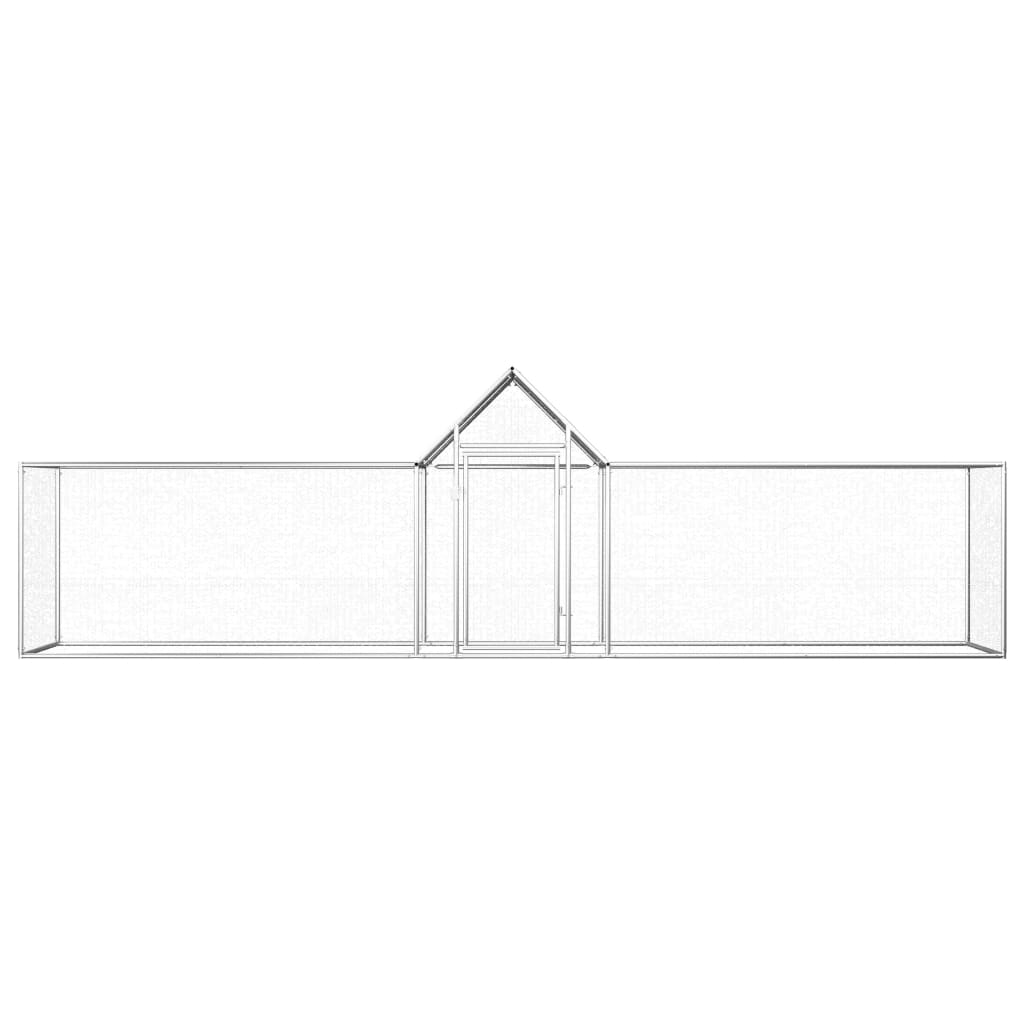 Vidaxl Chicken Run 5x1x1,5 m verzinkter Stahl