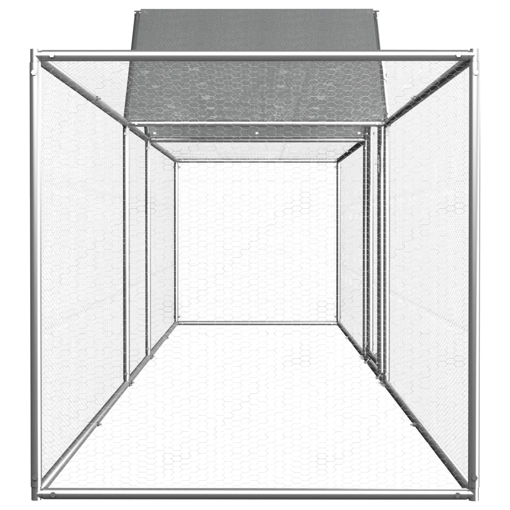 Vidaxl Chicken Run 5x1x1,5 m verzinkter Stahl