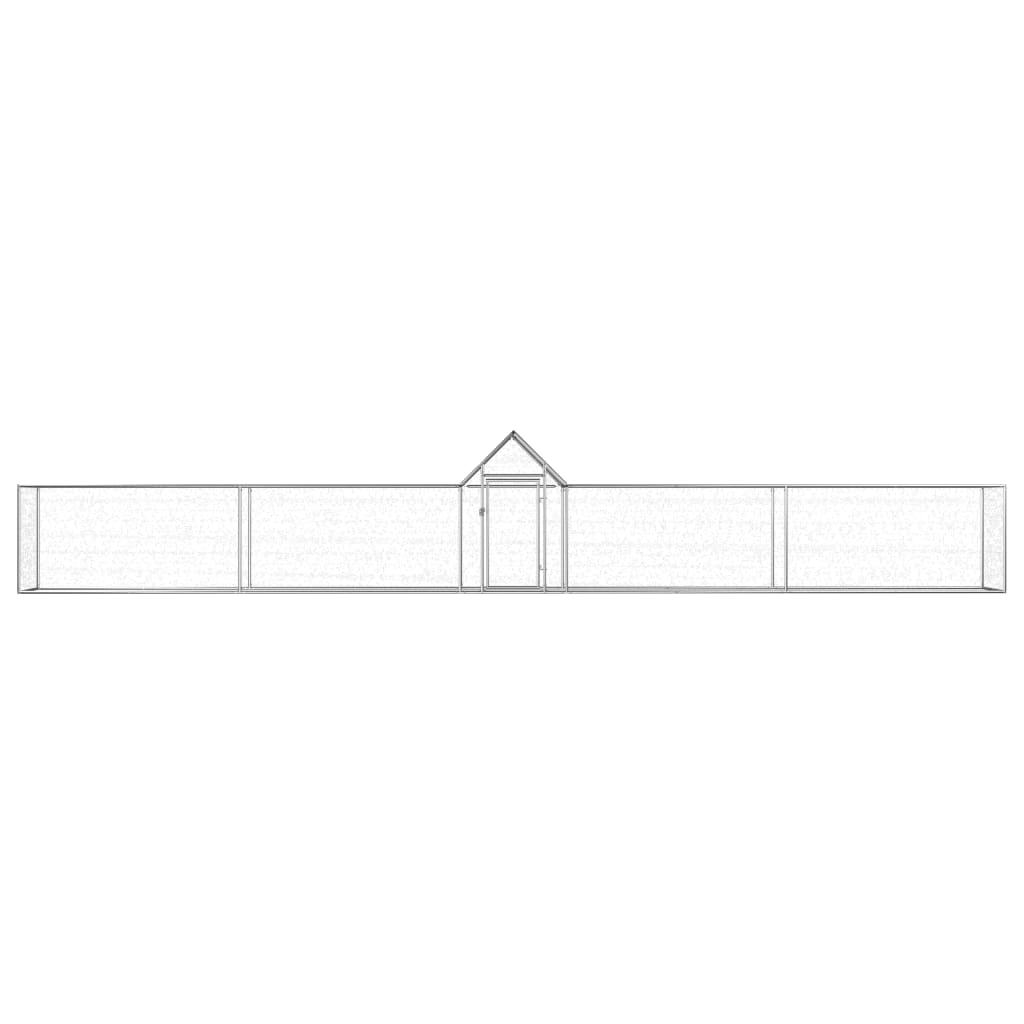 Vidaxl Chicken Run 9x1x1,5 m verzinkter Stahl