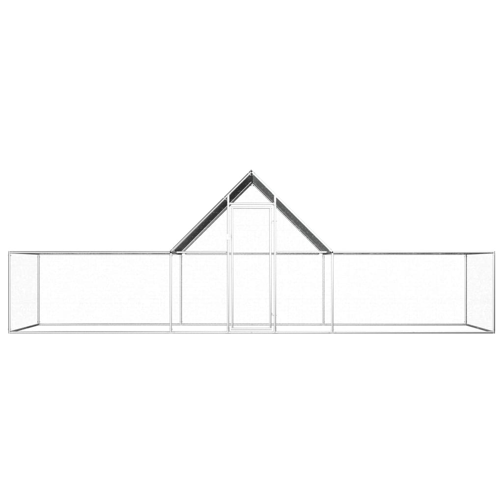 Vidaxl Chicken Run 6x2x2 m verzinkter Stahl