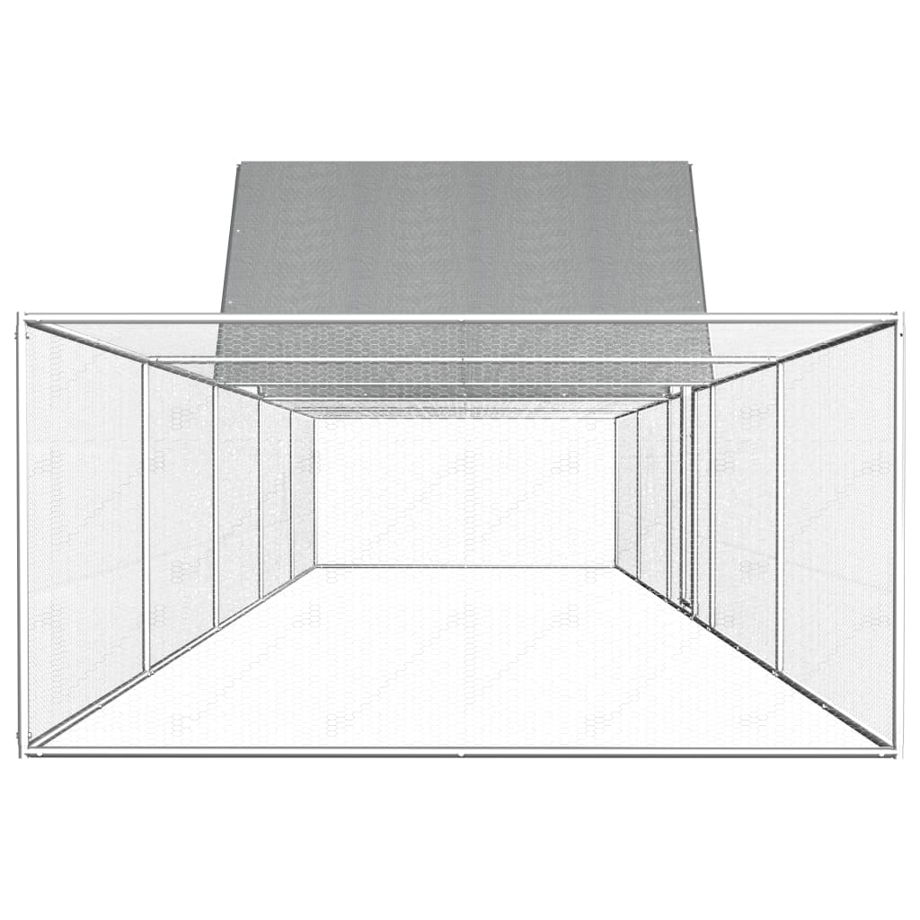 Vidaxl Chicken Run 10x2x2 m verzinkter Stahl