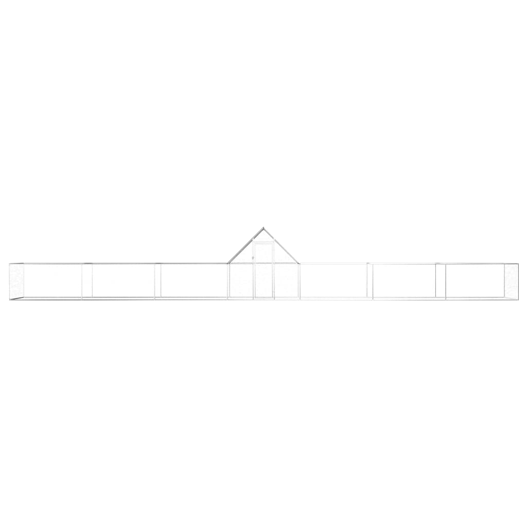 Vidaxl Chicken Run 14x2x2 m verzinkter Stahl