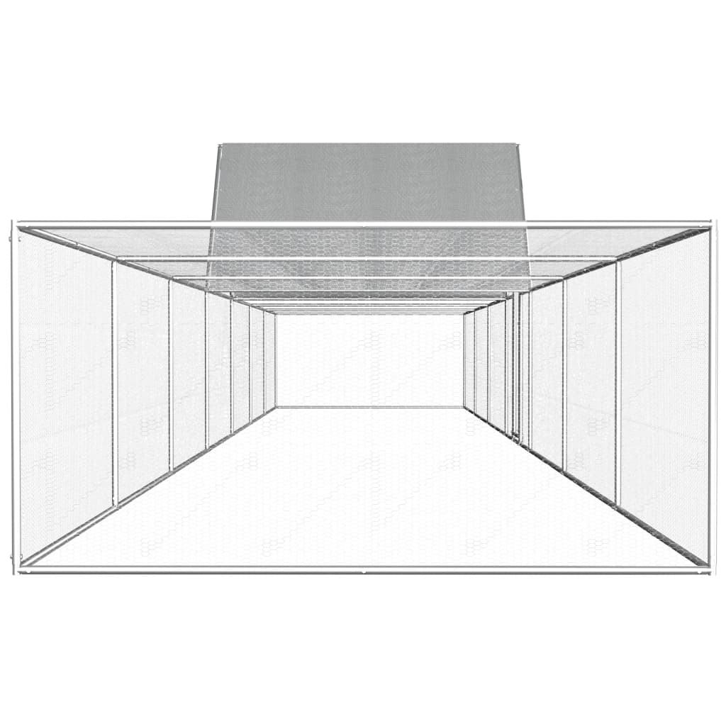 Vidaxl Chicken Run 14x2x2 m verzinkter Stahl