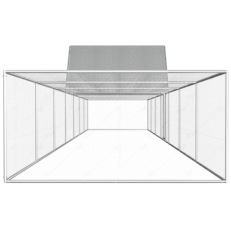 Vidaxl Chicken Run 14x2x2 m verzinkter Stahl