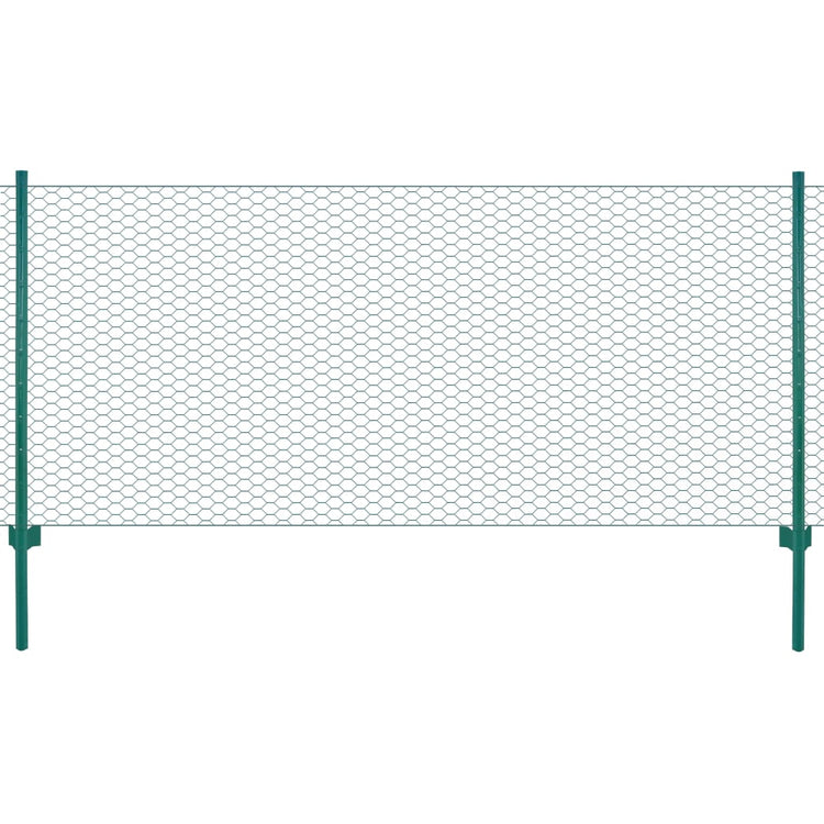 Vidaxl Drahtgitter FET mit Pfosten 25x0,5 m Stahlgrün