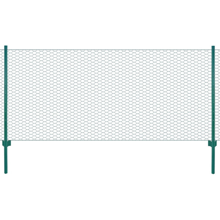 Vidaxl Drahtgitter FET mit Pfosten 25x1 m Stahlgrün