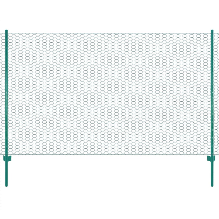Vidaxl Drahtgitter FET mit Pfosten 25x1,5 m Stahlgrün