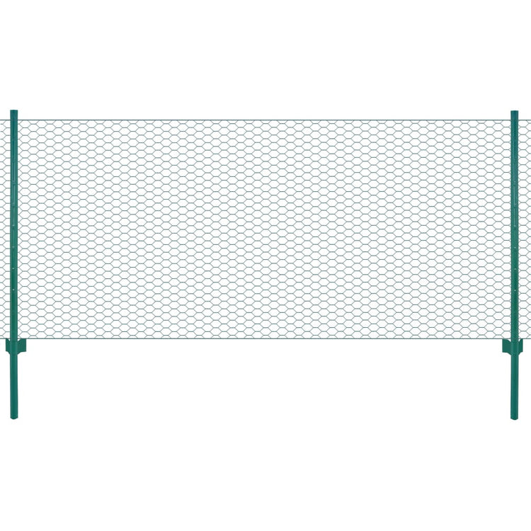 Vidaxl Drahtgitter FET mit Pfosten 25x0,5 m Stahlgrün