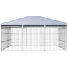 Vidaxl -Hundezwinger für außen mit Dach 450x450x200 cm