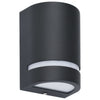 Vidaxl Outdoor -Wandlampen 2 Stcs 35 W halbschwarz schwarz