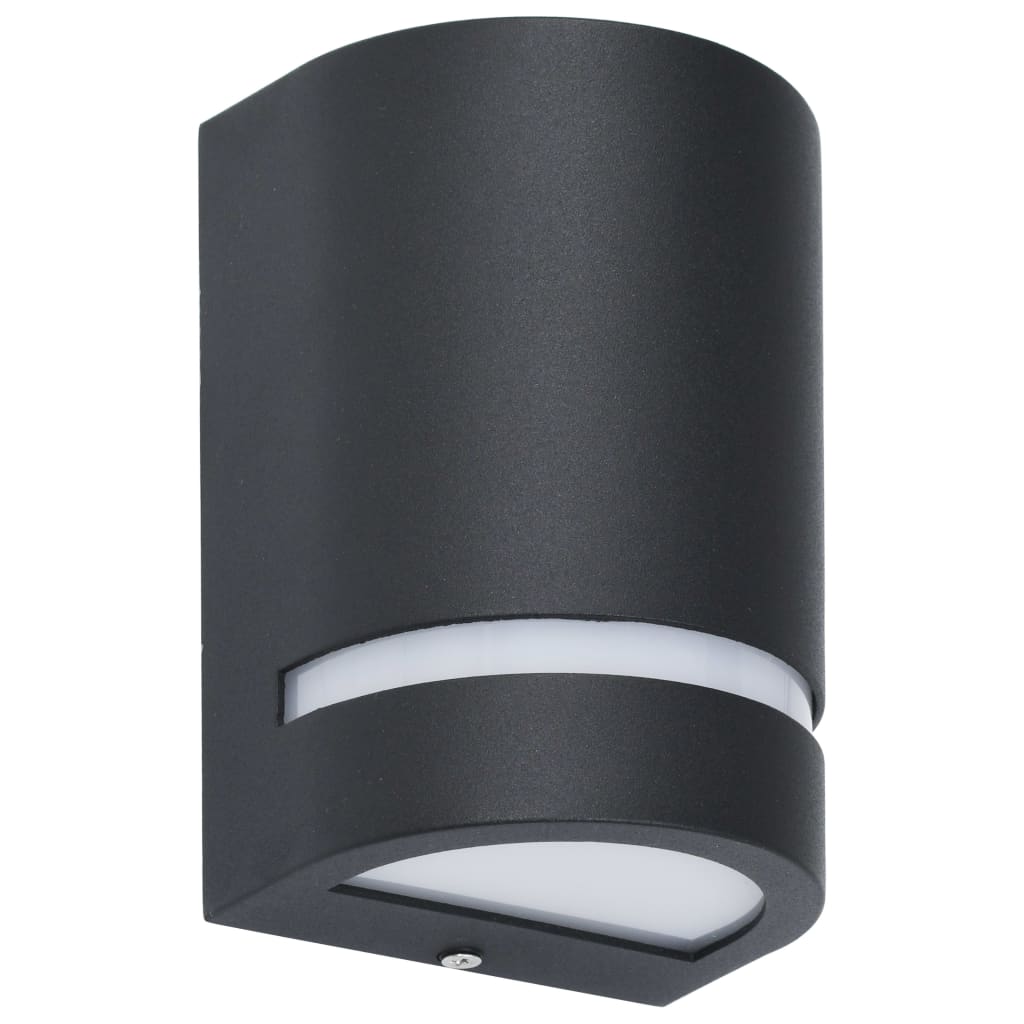 Vidaxl Outdoor -Wandlampen 2 Stcs 35 W halbschwarz schwarz