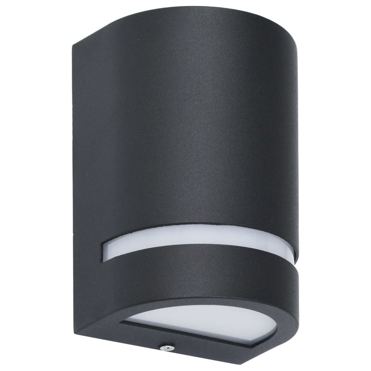 Vidaxl Outdoor -Wandlampen 2 Stcs 35 W halbschwarz schwarz