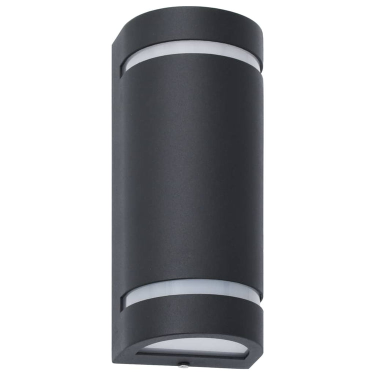 Vidaxl Outdoor -Wandlampen 2 Stcs 35 W halbschwarz schwarz