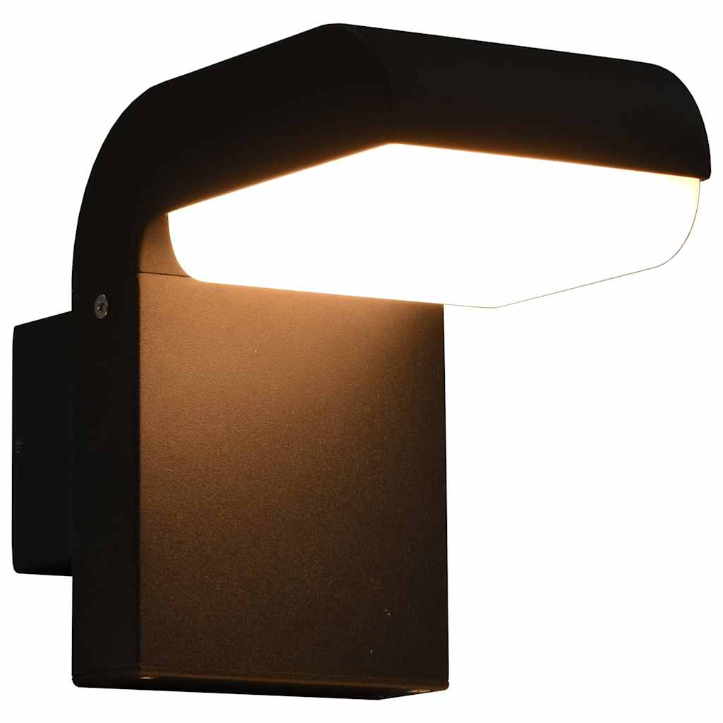 Vidaxxl LED-Außenwandleuchte 9W oval schwarz