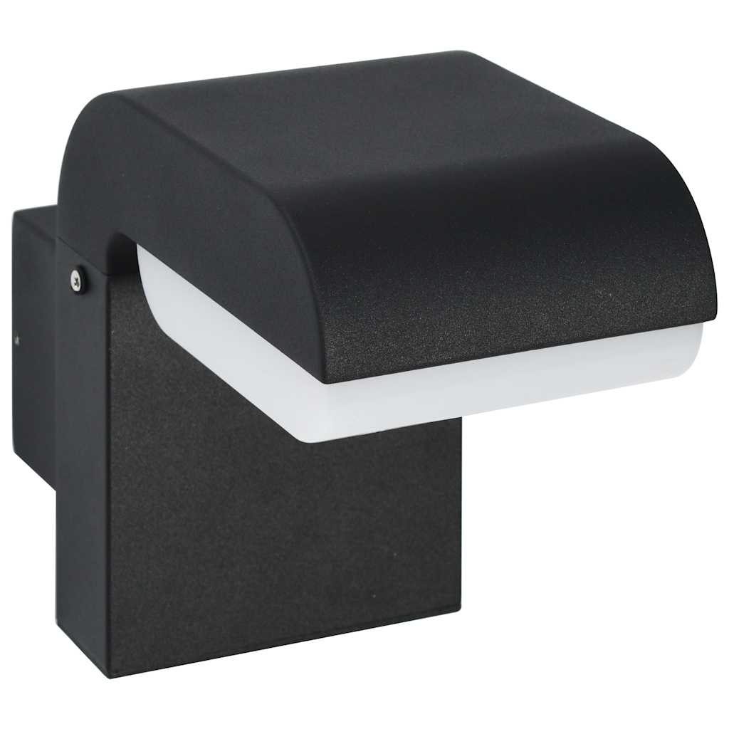 Vidaxxl LED-Außenwandleuchte 9W oval schwarz