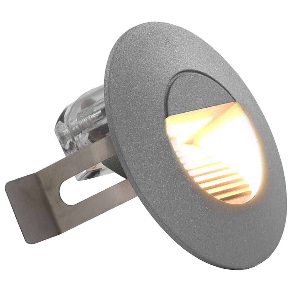 Vidaxxl LED-Außenwandlampen 6 Stück 2 W rund silberfarben