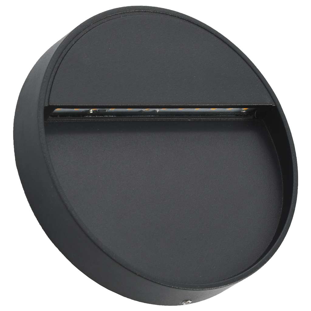 Vidaxl LED Außenwandlampen 2 Stcs 3 W rund schwarz