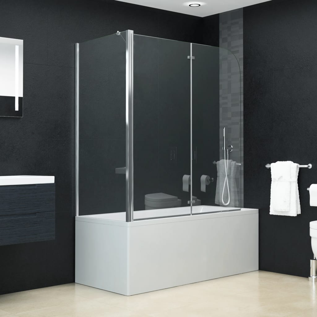 VIDAXL -Dusche Klappwand 120x68x130 cm ESG