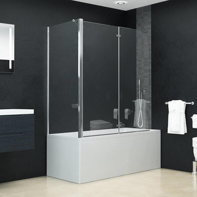 VIDAXL -Dusche Klappwand 120x68x130 cm ESG