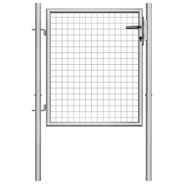 Vidaxl Port 105x125 cm verzinkter Stahl silberfarben