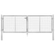 VIDAXL -Anschluss 306x125 cm verzinkter Stahl Silber gefärbt