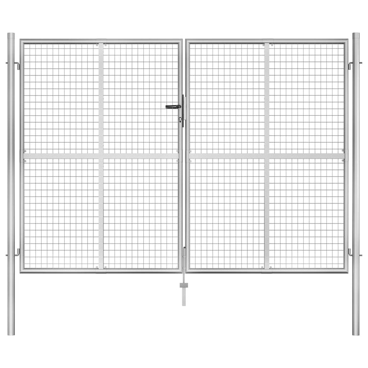 VIDAXL -Anschluss 306x225 cm verzinkter Stahl Silber gefärbt
