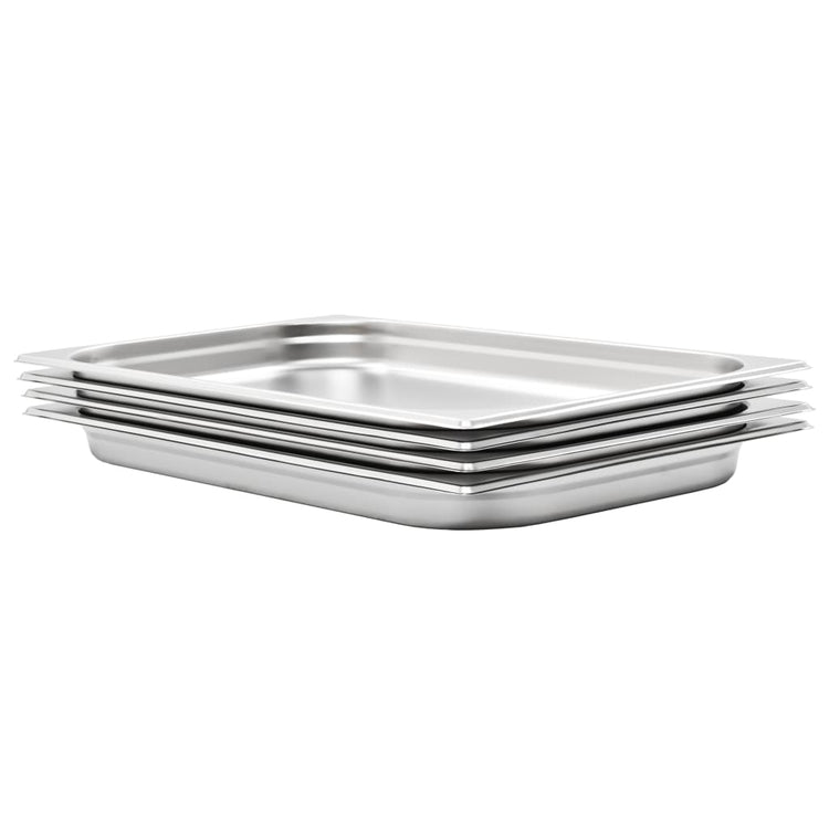 VIDAXL GASTRONORMBAKKEN 4 PCS GN 1 1 40 mm Edelstahl