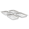 VIDAXL GASTRONORMBAKKEN 4 PCS GN 1 1 65 mm Edelstahl