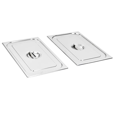 Vidaxl Deckel 2 PCs für GN 1 1 Skalen Edelstahl