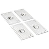 Vidaxl Deckel 4 Stcs für GN 1 3 Skalen Edelstahl