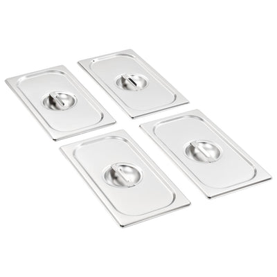 Vidaxl Deckel 4 Stcs für GN 1 3 Skalen Edelstahl