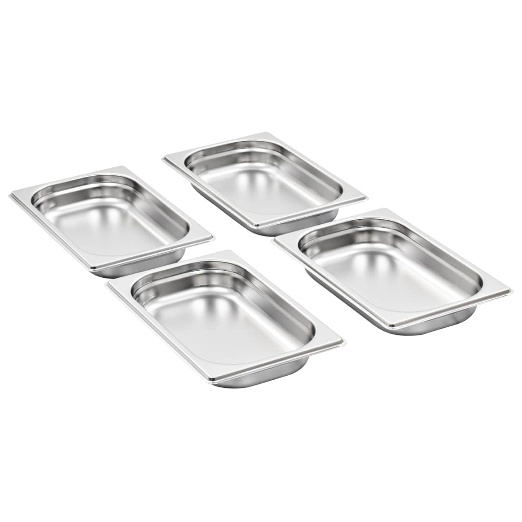 VIDAXL GASTRONORMBAKKEN 12 PC GN 1 4 40 mm Edelstahl