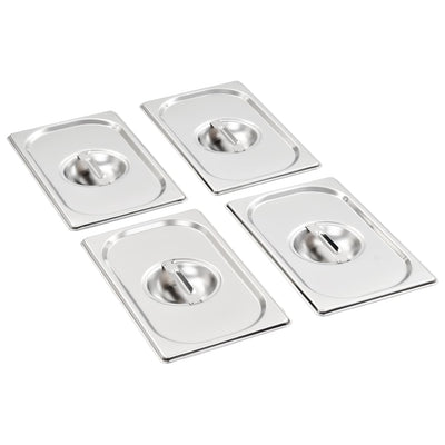 Vidaxl Deckel 4 Stcs für GN 1 4 Skalen Edelstahl