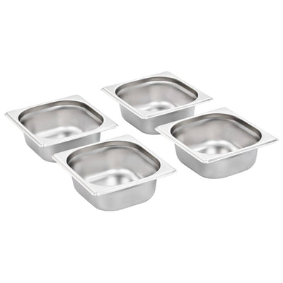 VIDAXL GASTRONORMBAKKEN 12 PC GN 1 6 65 mm Edelstahl